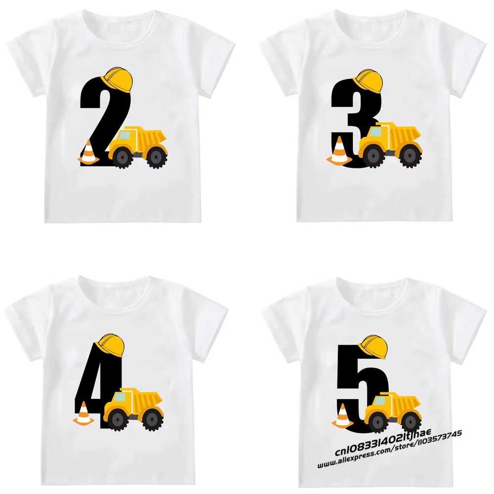 Enfants garçons T-shirts bébé à manches courtes pelle hauts