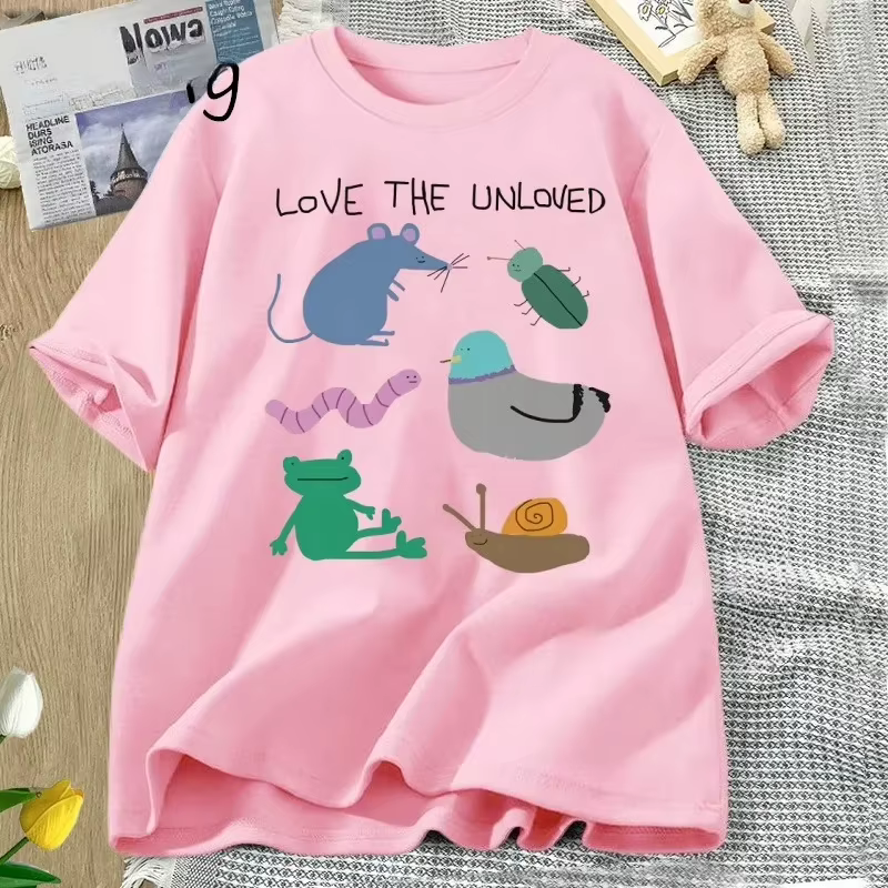 Love The Unloved T-Shirt femme animaux drôles Pigeon souris grenouille