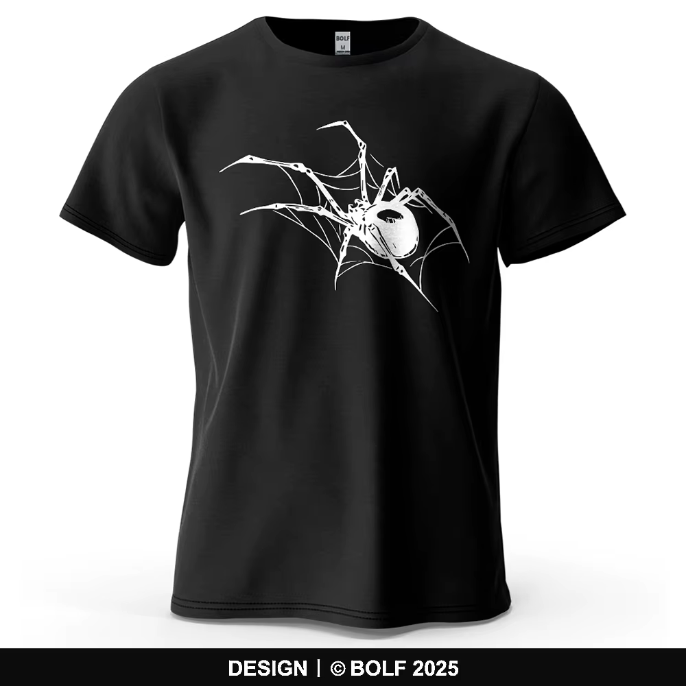 Spider élégant imprimé hommes T-Shirt 100% coton surdimensionné Cool graphique t-shirts pour haut pour femme