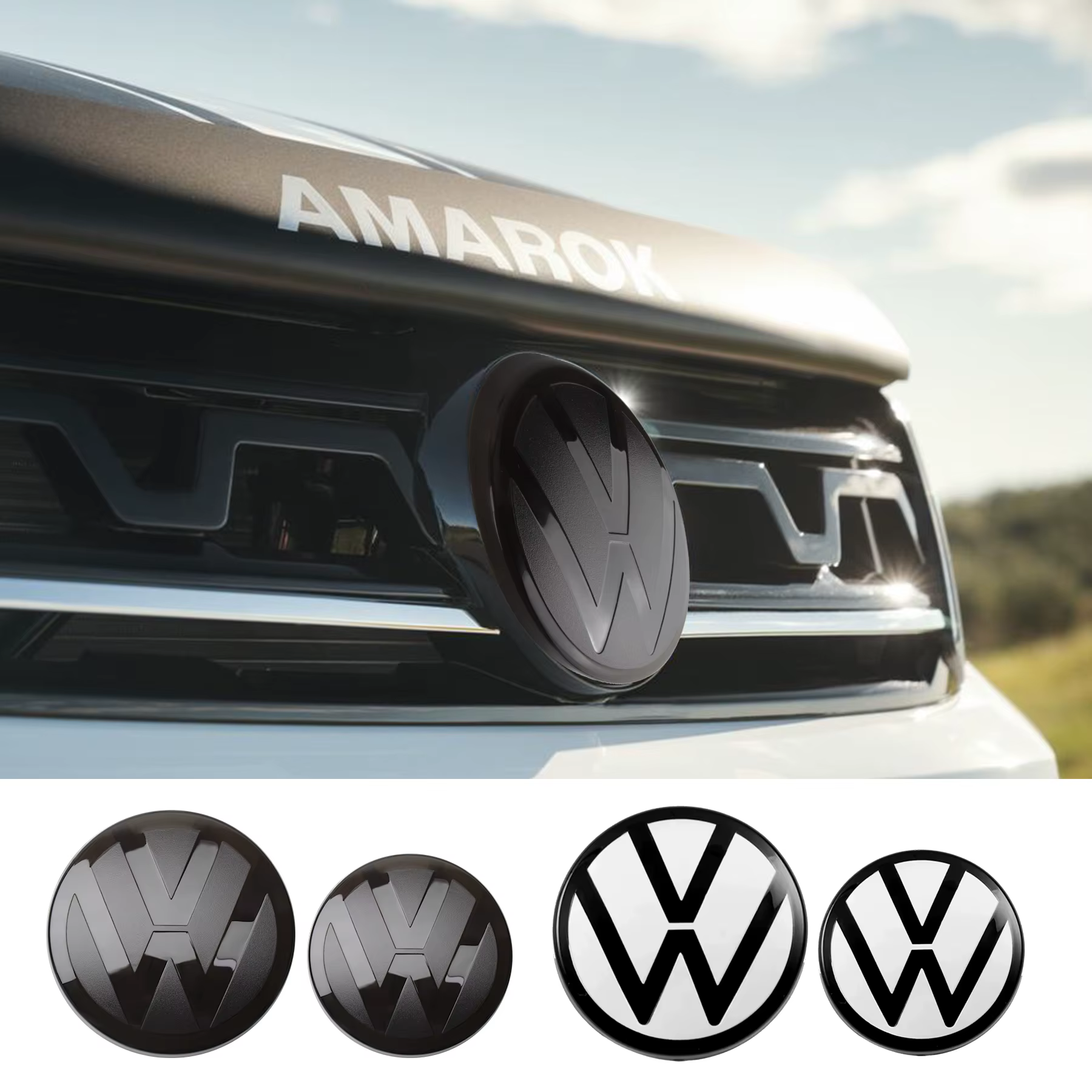 Pour Volkswagen Golf 6 Mk6 Golf 7 7.5 8 VARIANT VW Polo 2013-2023 Emblème de voiture, couvercle de calandre avant, logo de coffre arrière, accessoires