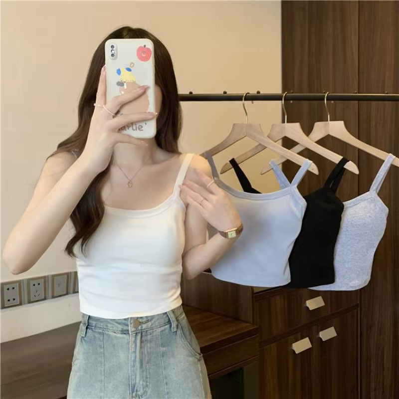 Haut court femmes Sexy hauts sans manche mode femme sous-vêtements dame Camisole fille basique T-shirt gilet Lingerie soutiens-gorge bustiers chaud