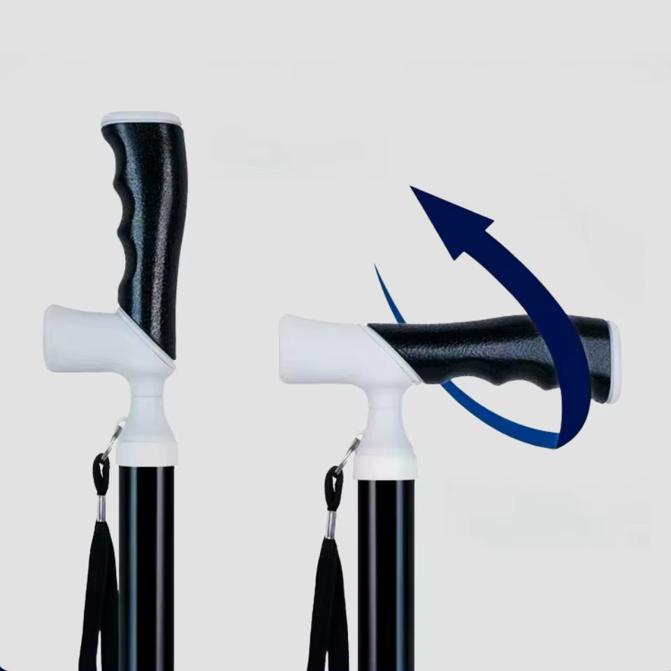 Nouvelle canne télescopique avec poignée réglable en alliage d'aluminium titane