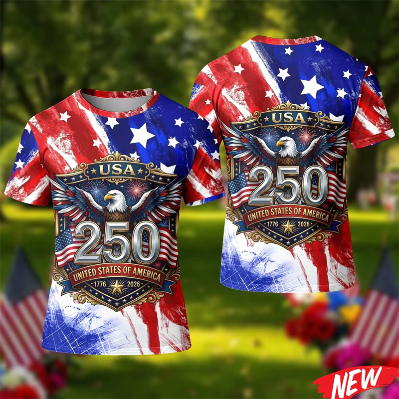 T-shirt pour hommes du 250e anniversaire de l'Amérique