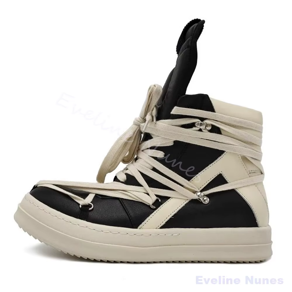 Chaussures montantes à plateforme rehaussantes pour hommes