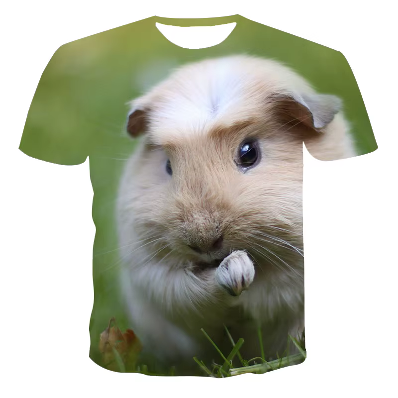 Drôle cochon d'inde T-Shirts Hamster Animal impression 3D Streetwear hommes femmes décontracté mode surdimensionné