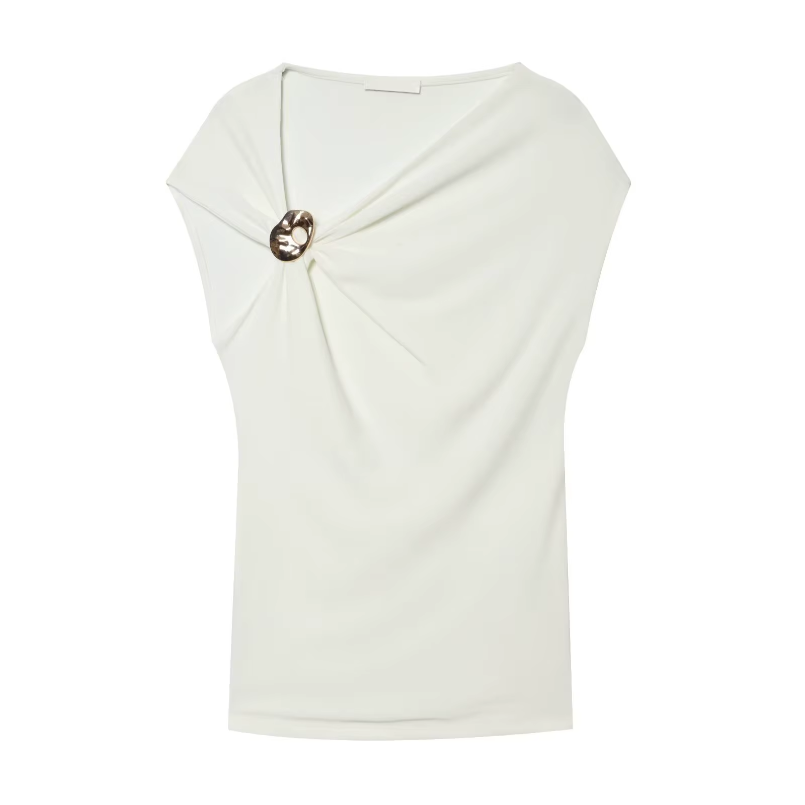 Haut asymétrique court sans manches KLKXMYT pour femme