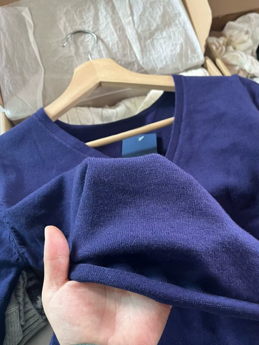 T-shirt à manches longues tricoté à lacets pour femme