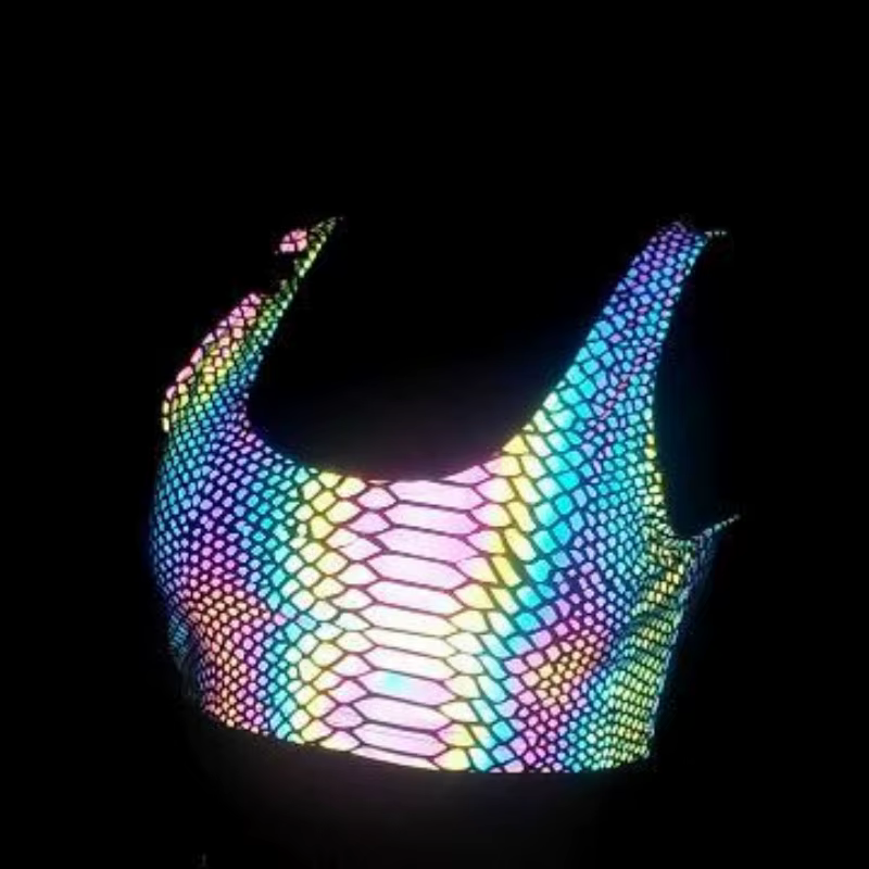 Débardeur réfléchissant coloré d'été pour femmes, Y2K, Harajuku, haut court, personnalité imprimée, Camisole Sexy, camisas топ ж dikrien