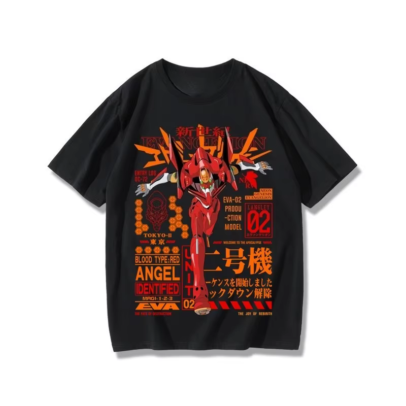 Neon Genesis Evangelion End of Eva Eye Shirt Chemise à manches courtes de style classique unisexe pour hommes et femmes