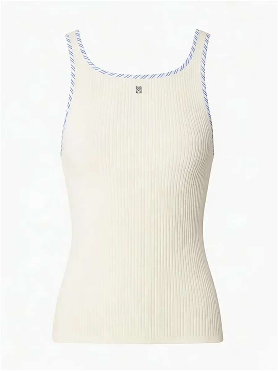 Débardeur tricoté blanc pour femme