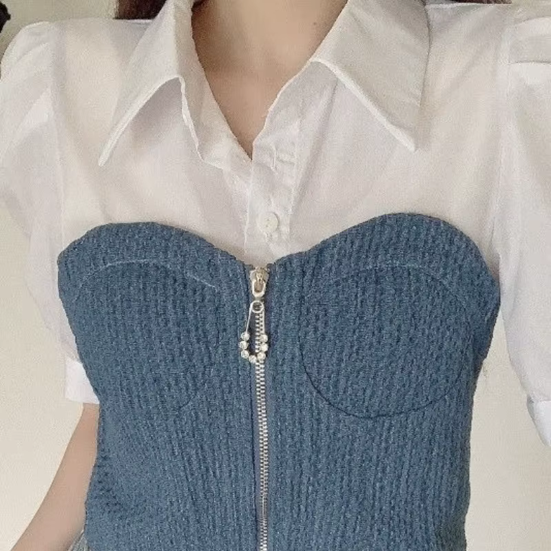 Chemise à col Polo de tempérament français