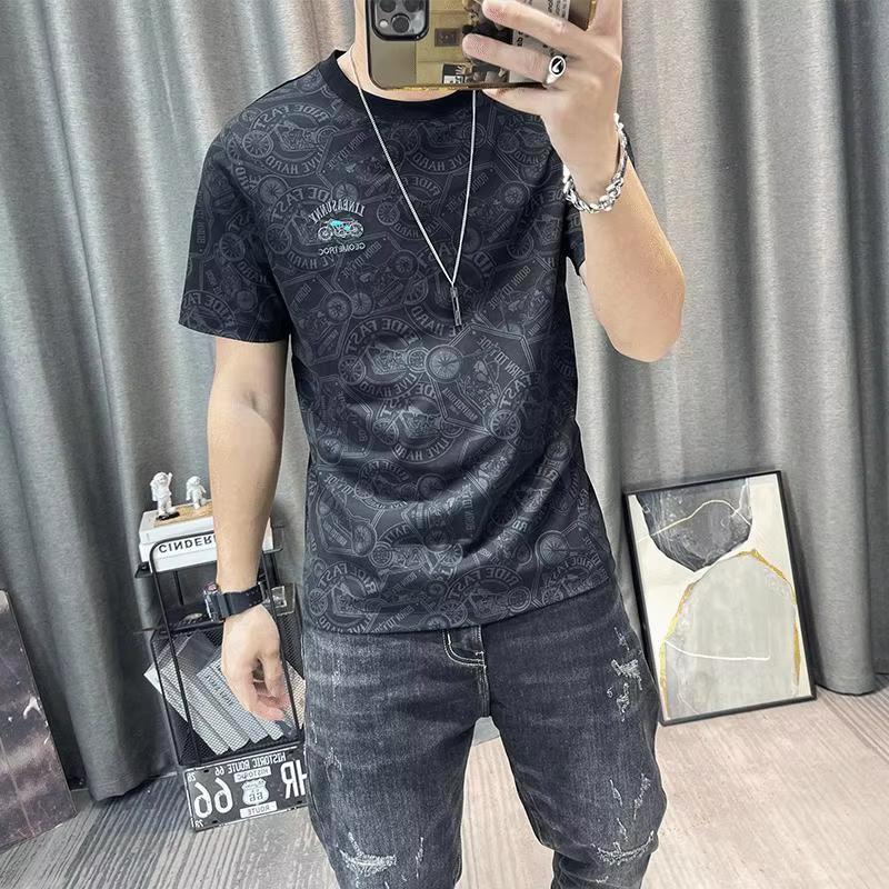 T-shirt d'été à manches courtes et quarts pour homme