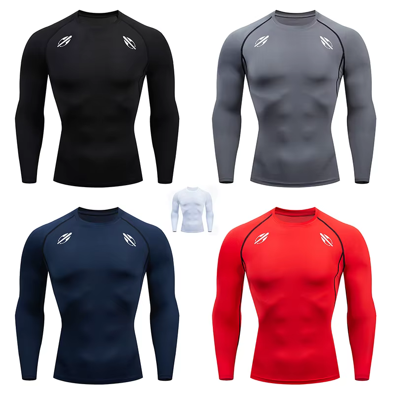 Chemises de compression solides pour hommes