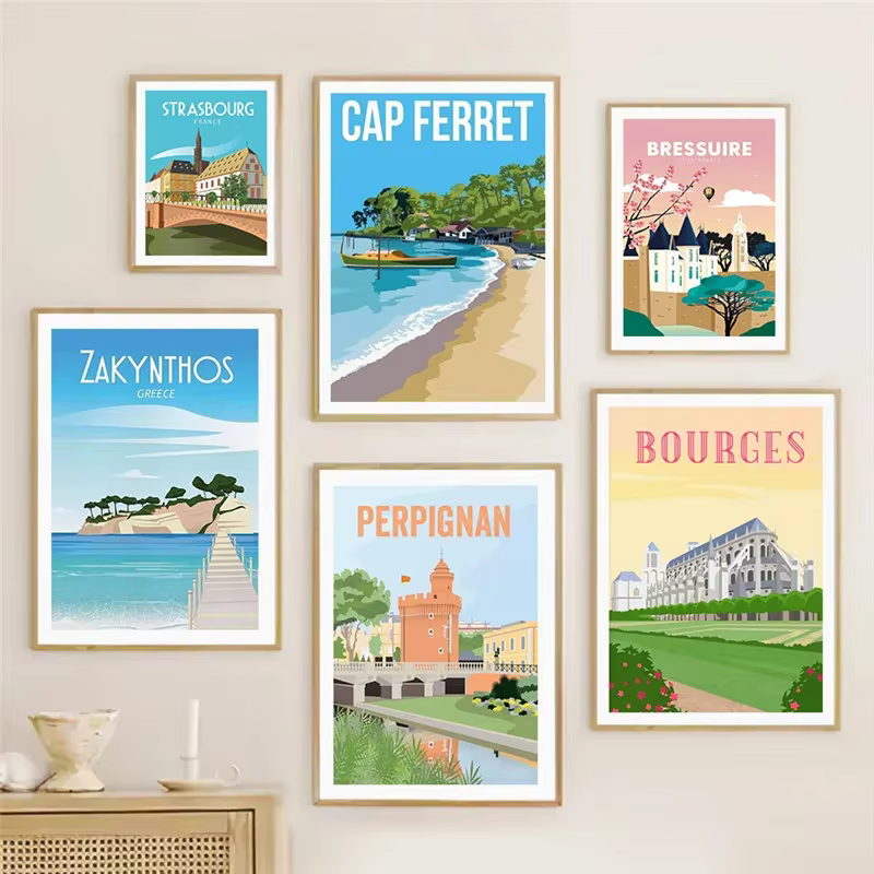 Affiche de voyage en France