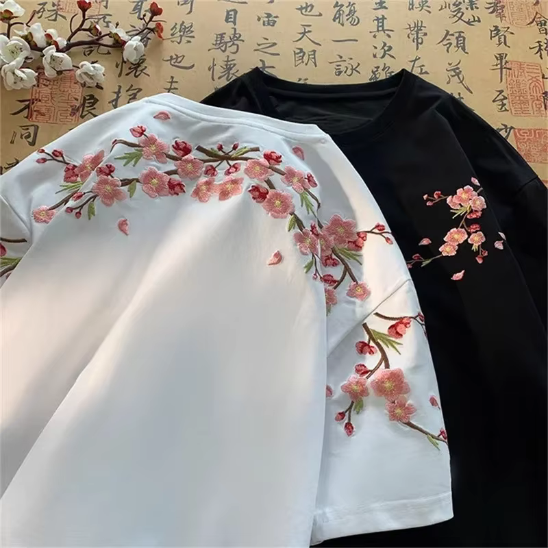 T-shirts d'été à manches courtes pour hommes et femmes, en coton, à la mode, esthétique Y2K, col rond