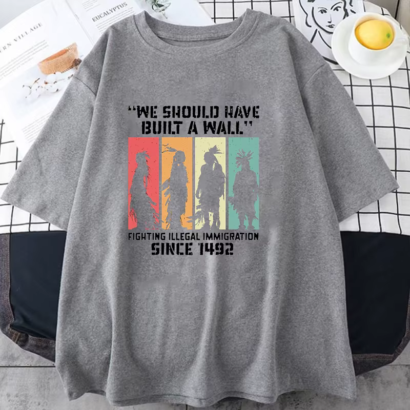 T-shirt drôle à imprimé amérindien pour hommes et femmes