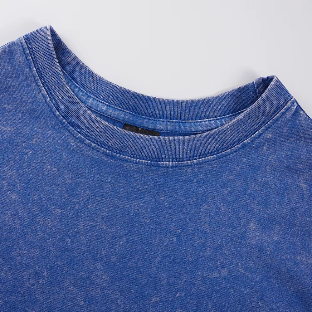 T-shirt délavé en coton pour homme Just Us Kith Art Letter Printing