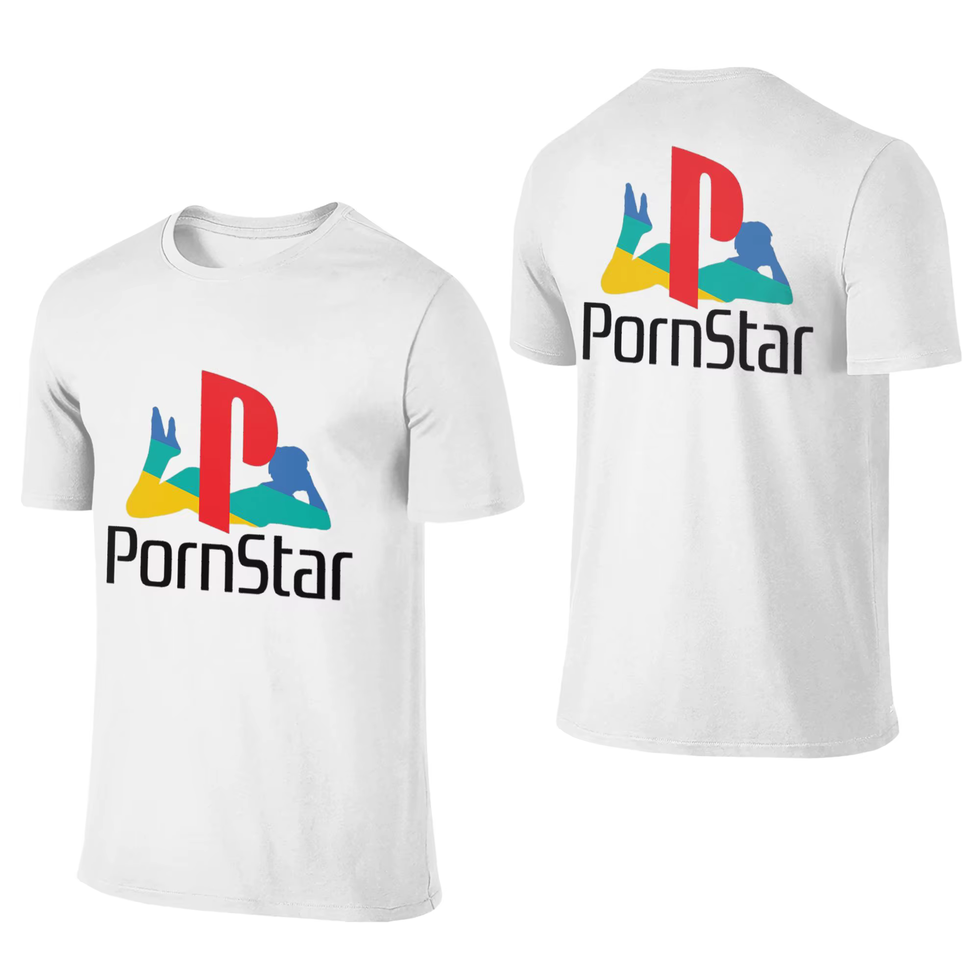 T-shirt blanc Ps Pron Star 100% coton pour hommes