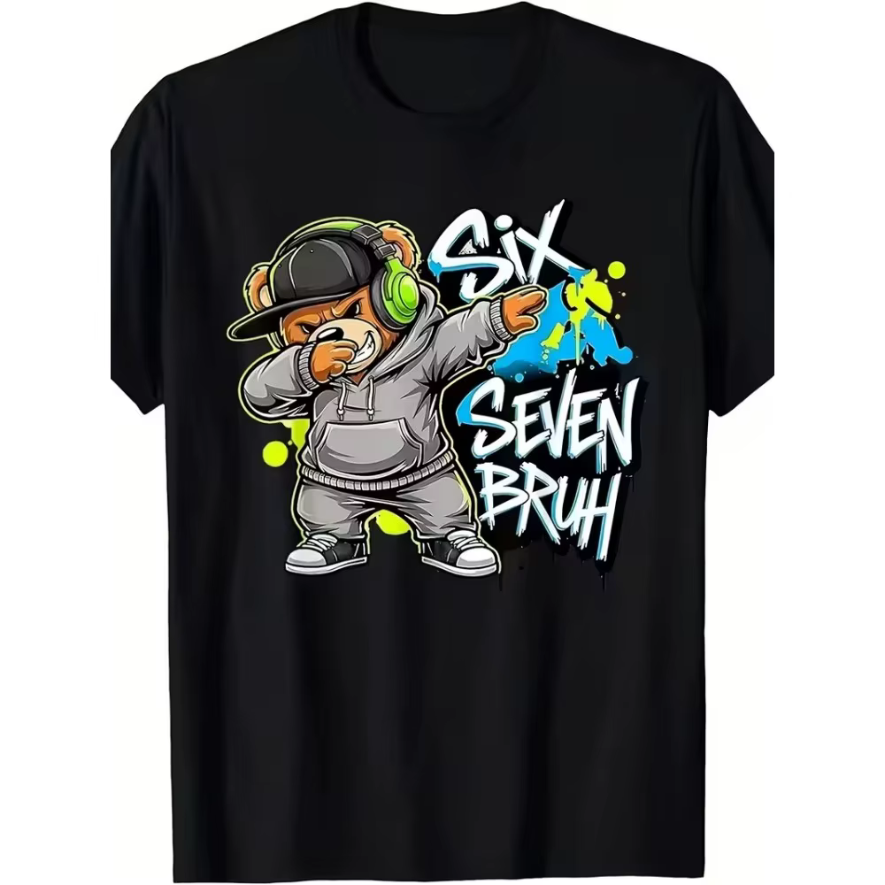 T-shirt amusant Six Seven Bruh Meme Internet pour garçons et filles