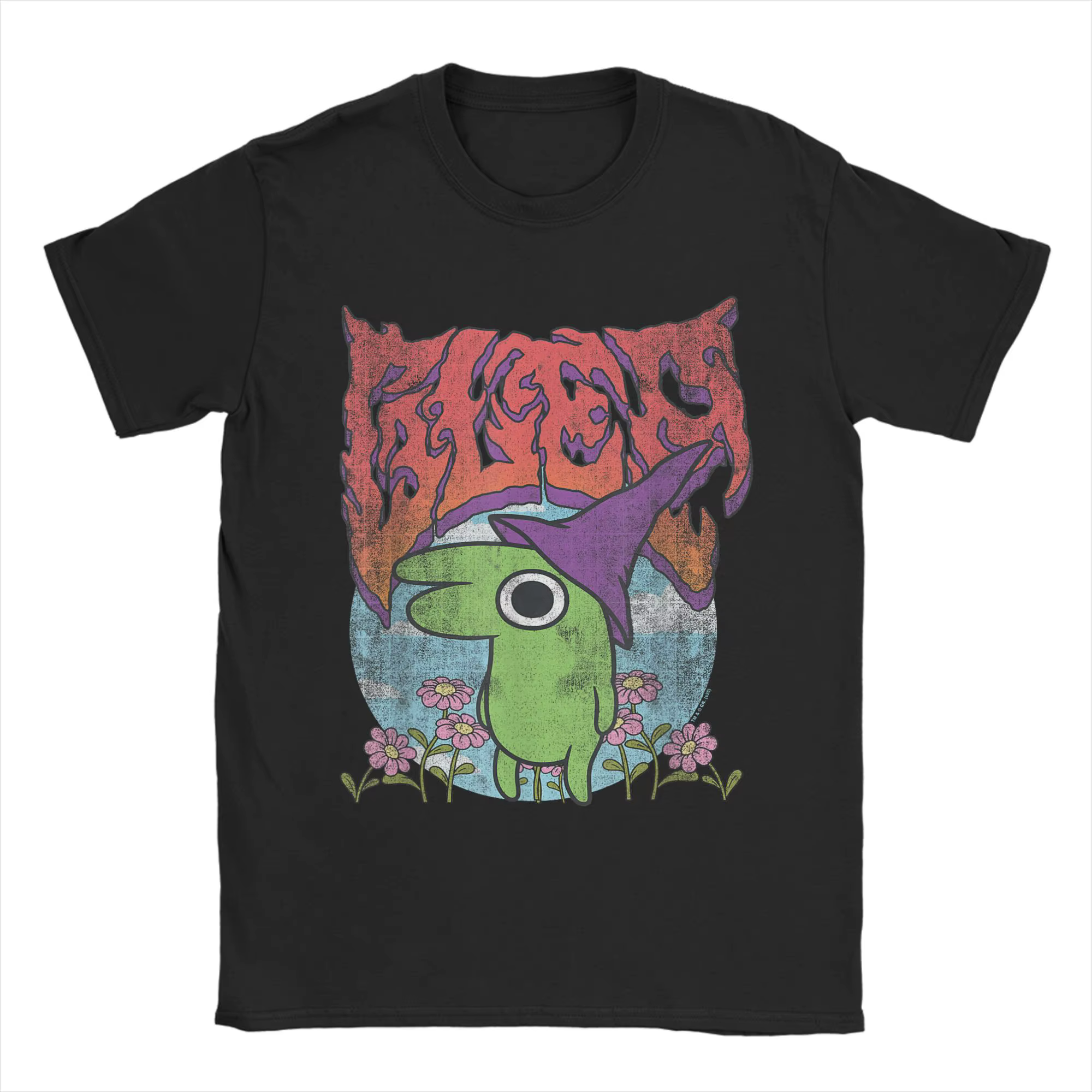 Smiling Friends Glep Flowers T-shirt en coton pour hommes