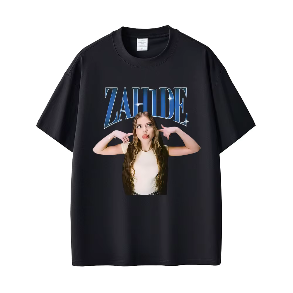 Chanteur Zahide imprimé graphique T-shirts hommes femmes mode décontracté coton à manches courtes