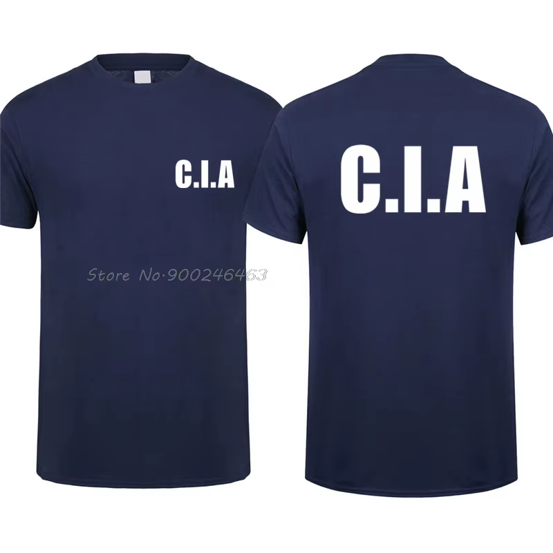 USA CIA T-shirt homme Cool à manches courtes