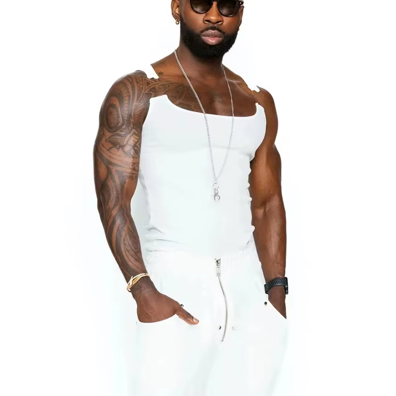 Camisole à col carré pour hommes