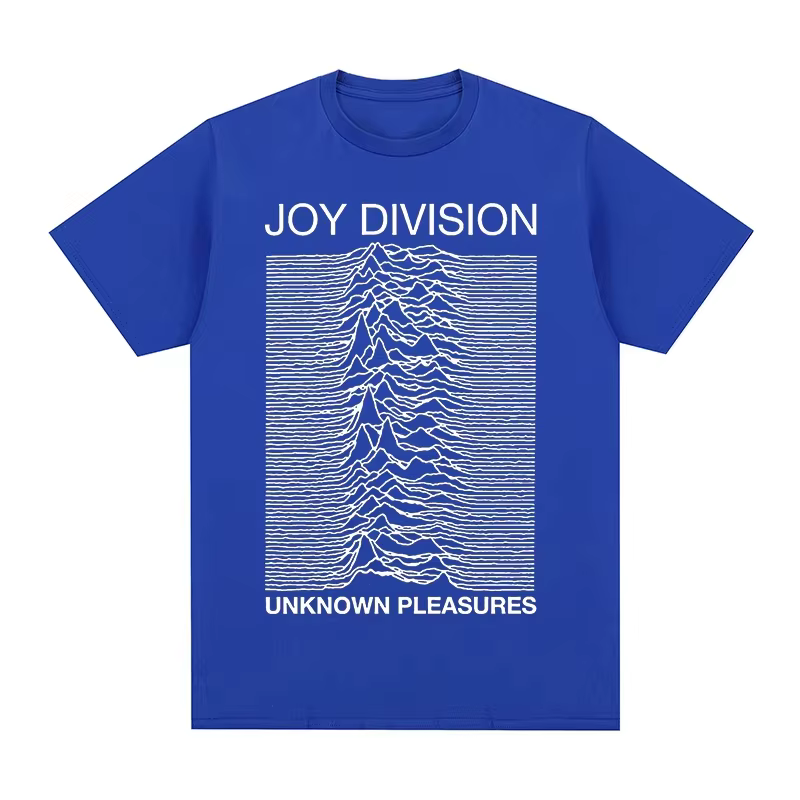 Joy Division UNKNOWN PLEASURES T-shirt vintage tendance décontracté streetwear en coton pour homme