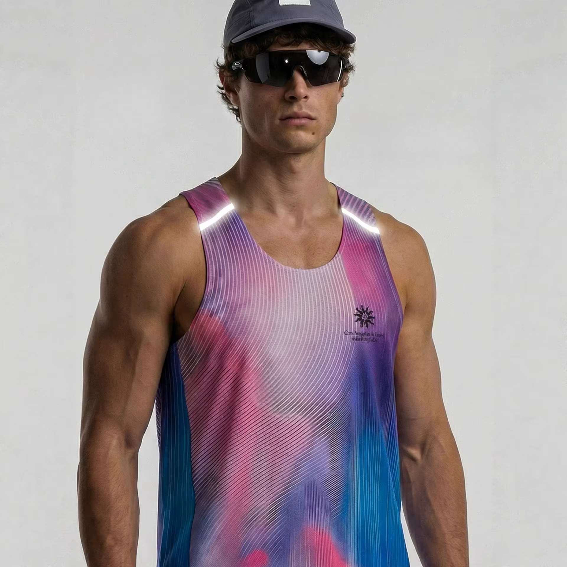 Débardeur Athlétique Homme Anti-Transpiration Séchage Rapide - T-shirt Sans Manches Haute Performance Extensible Respirant Dégradé pour Course et Gym