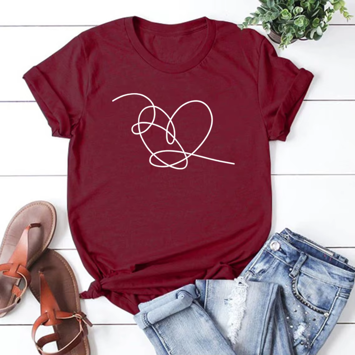 Amour vous-même coeur chemise j'aime larme T-Shirt