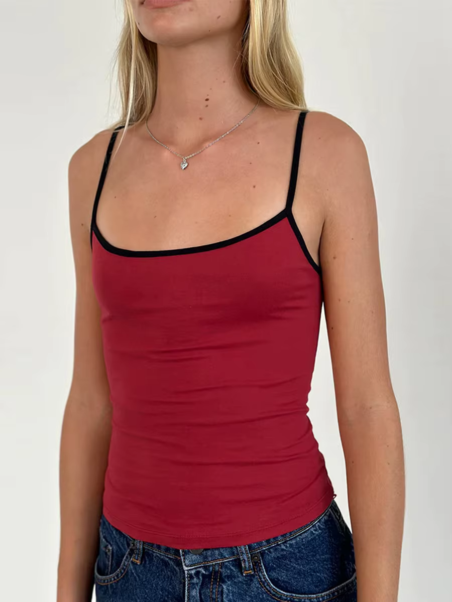 Haut court court à encolure dégagée pour femmes