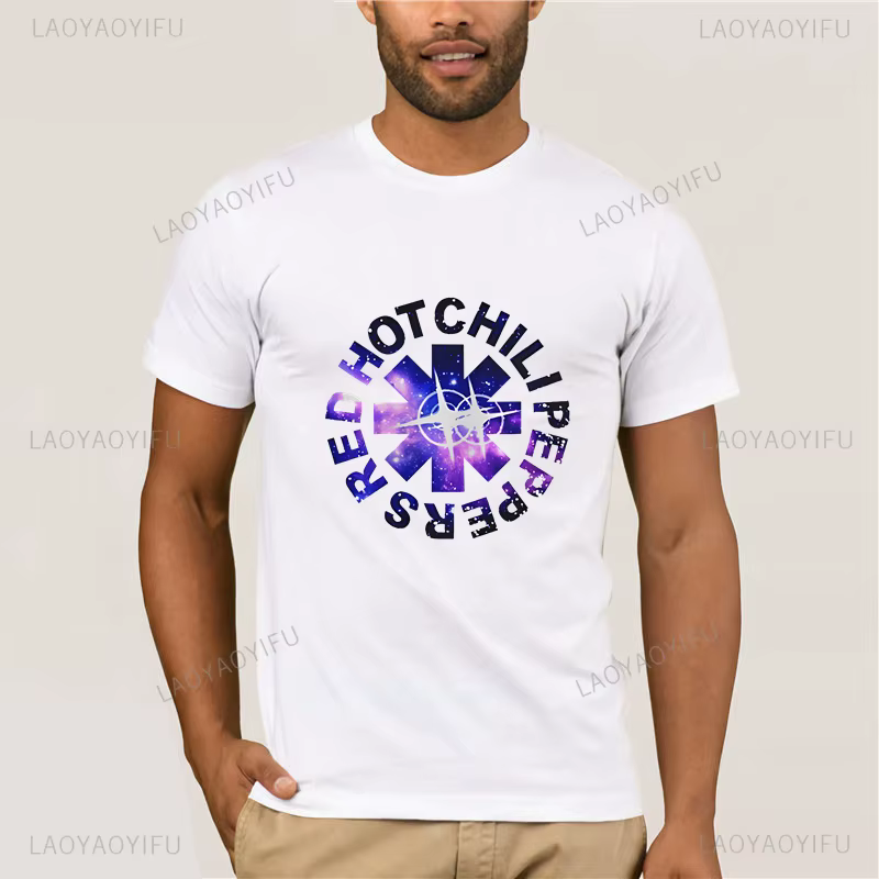 T-shirt RHCP Rock Band Red Hot Chili Peppers en coton incroyable pour homme