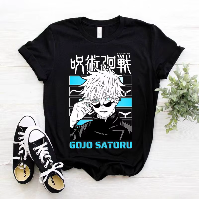 Manga japonais Gojo Satoru T-shirt hommes hauts Jujutsu Kaisen Anime