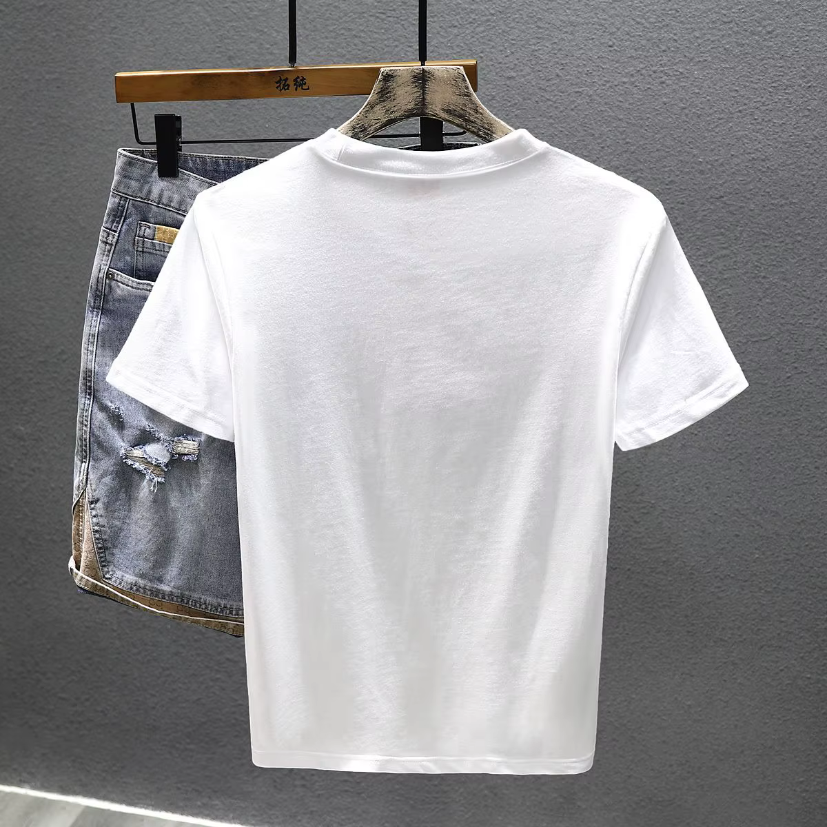 T-shirt manches courtes brodé de Style chinois pour hommes