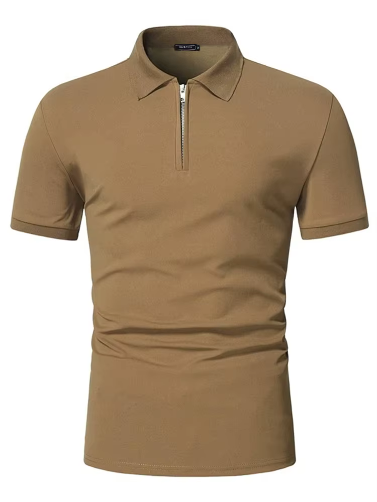 Polo pour hommes, couleur unie