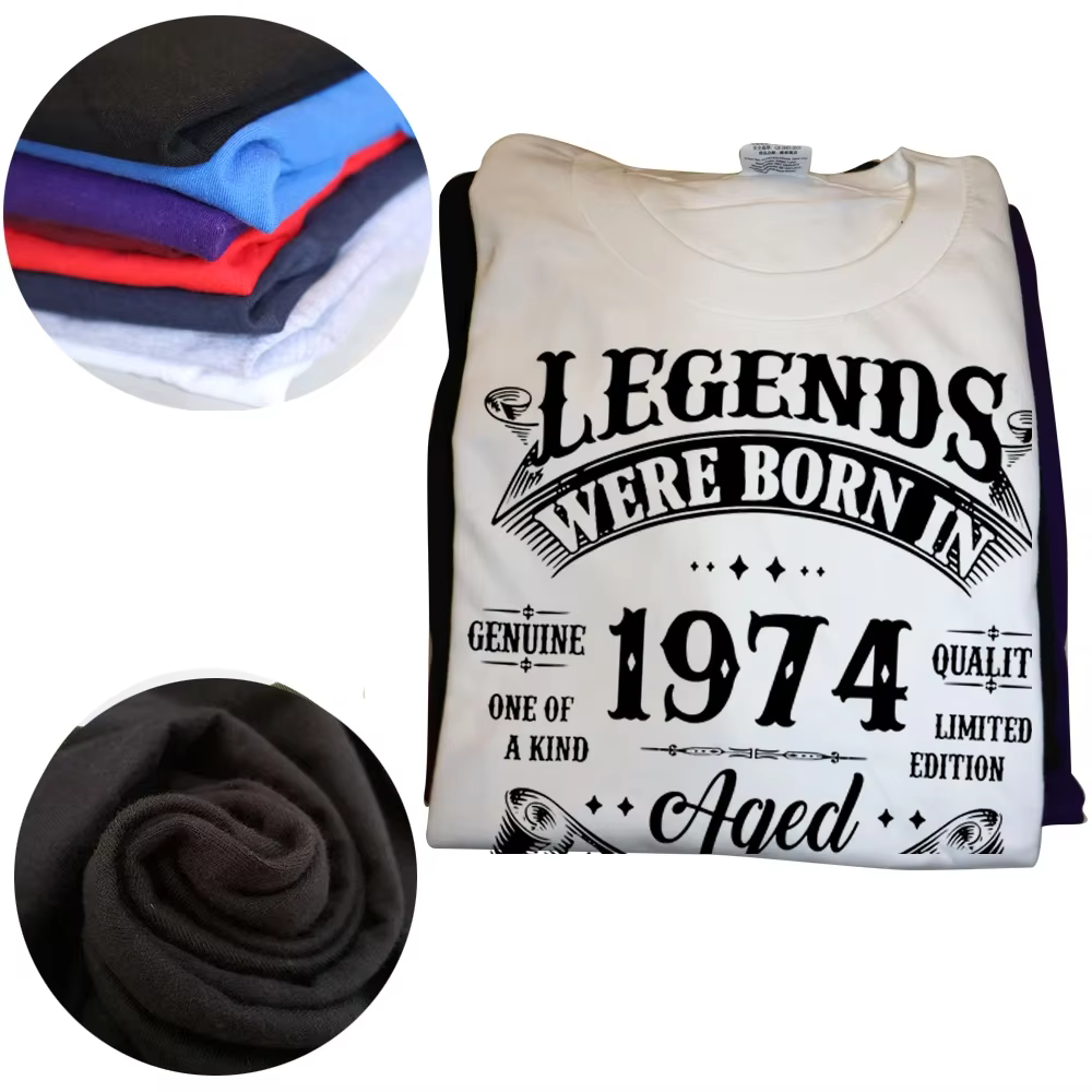 50e anniversaire légendes Vintage né en 1974 50 ans T-shirt Streetwear manches courtes cadeaux été Style