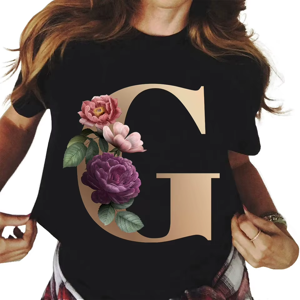 T-shirt en coton à manches courtes pour femmes