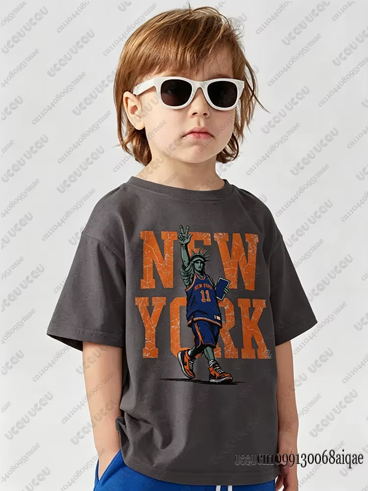 T-shirt de basket-ball Jalen Brunson 2026 New York Knicks pour adultes/enfants