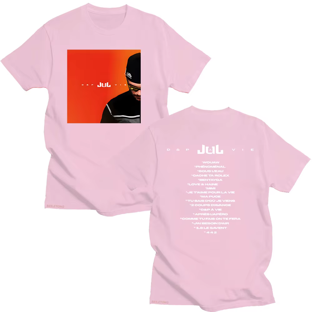 Rappeur JuL D & p À Vie T-shirts JuL nouvel Album mode polyvalent