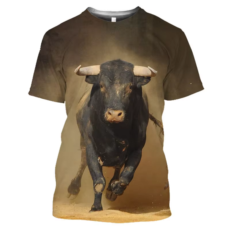 T-shirt graphique taureau d'Espagne pour hommes et femmes