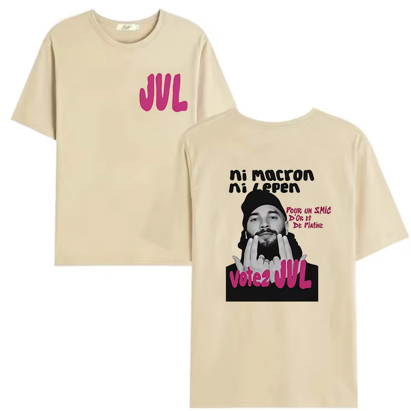 T-shirt Oversize Rapper Jul pour Homme et Femme – Vêtement Tendance Hip Hop à Manches Courtes
