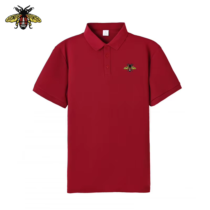 Polo brodé abeille pour homme EUR – Nouveau produit de haute qualité