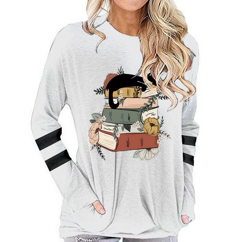 T-shirt à manches longues en coton pour femmes