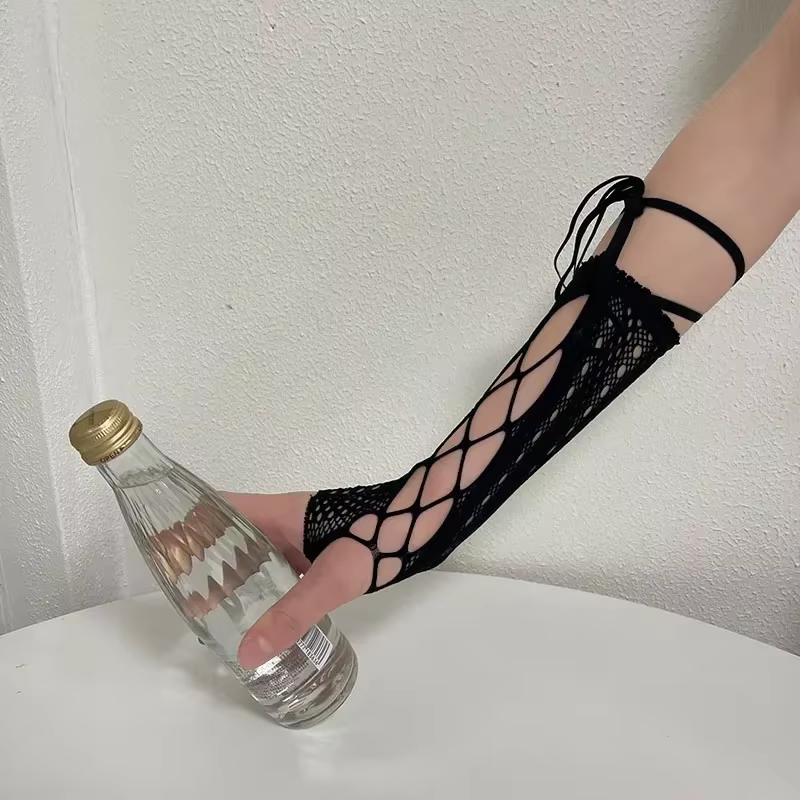 Gants en dentelle sans doigts pour femmes