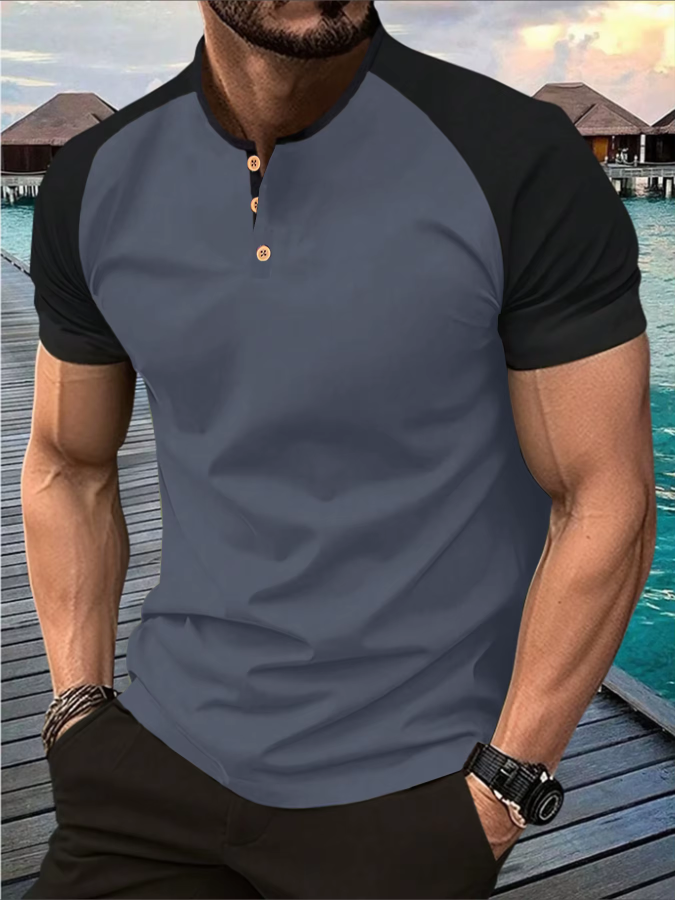 T-shirt Henry pour hommes