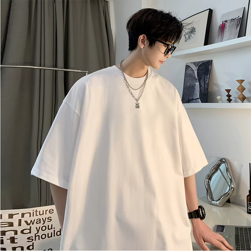 Hommes été Super doux blanc T-Shirt à manches courtes coton