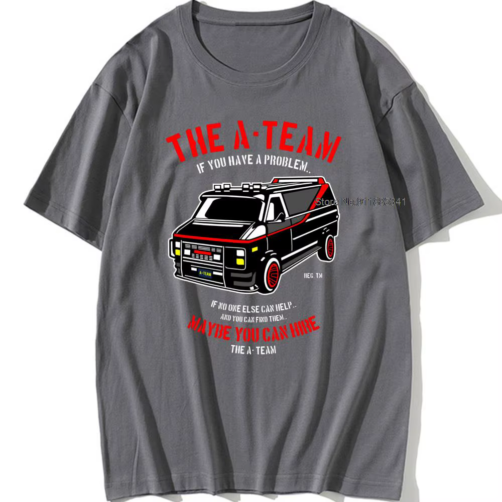 LE nouveau T-SHIRT A-TEAM hommes Van drôle 80's programme TV émission coton Mr-T unisexe surdimensionné 100% haut