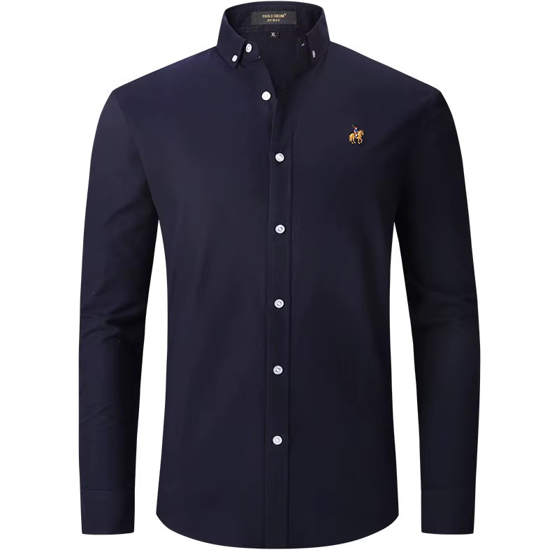 Nouvelle chemise boutonnée en tissu Oxford haut de gamme pour homme