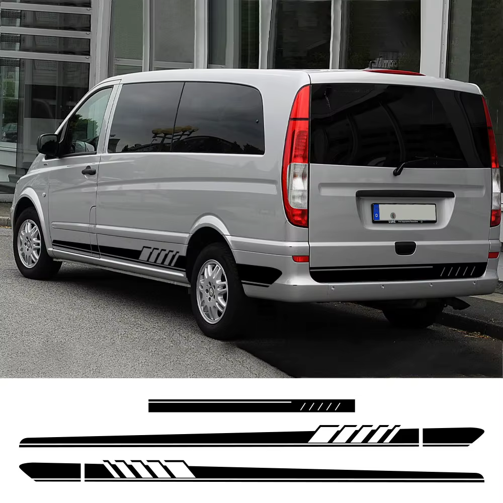 Autocollants de voiture en vinyle, 3 pièces, pour Mercedes Benz Vito classe V Viano W638 W639 W447 Marco Polo EQV Camper Van, accessoires de réglage