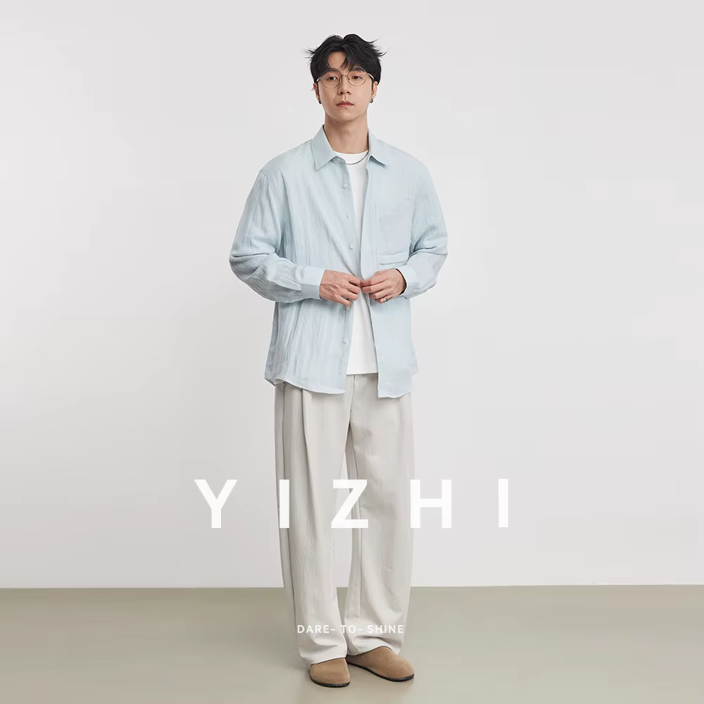 Nouvelle Chemise Décontractée Homme 2026 à Manches Longues en Lyocell et Mélange de Lin